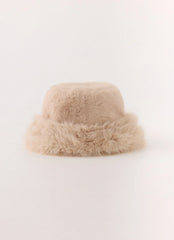 Gorro de piel sintética December Bliss - Crema