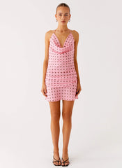 Minivestido Cyna Cowl - Estampa de Morango