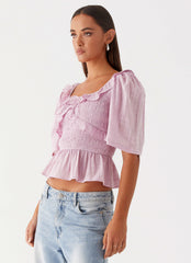 Blusa Franzida Hidden Gem - Roxa
