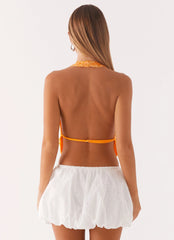 Top Halter con cuello desbocado Rio Dreams - Naranja
