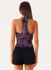 Top halter Hanny - Morado