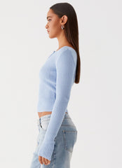 Blusa de Malha Waverly - Azul Celeste