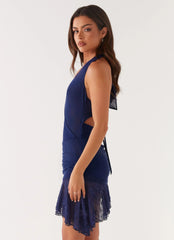 Minivestido Raphaela - Azul-marinho
