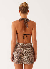 Minivestido de Lantejoulas Elysia - Estampa de Leopardo