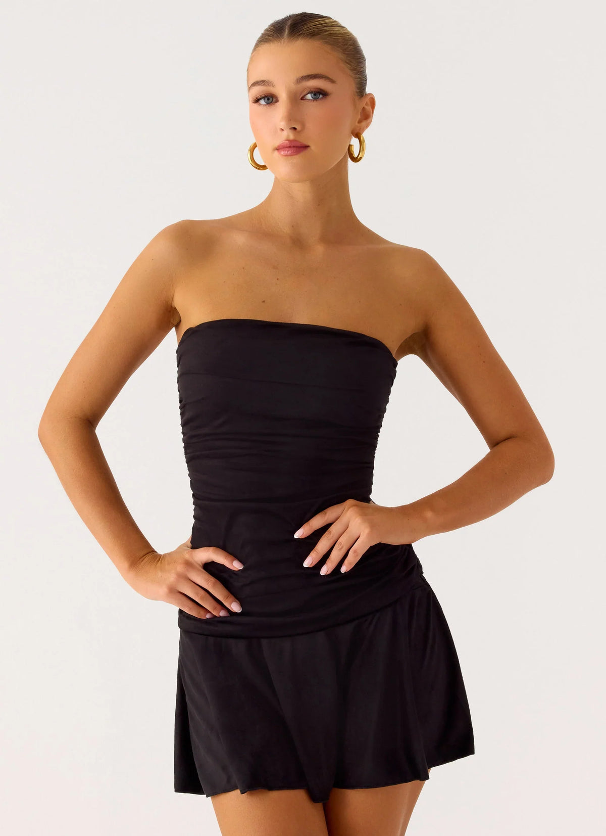 Minivestido tomara que caia Meridella - Preto