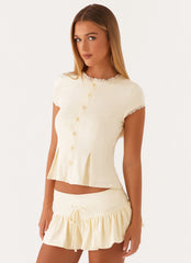 Blusa Landon abotonada - Limón