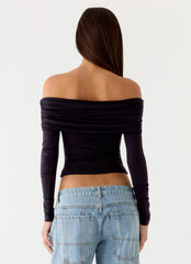 Top de manga larga Better Now - Negro