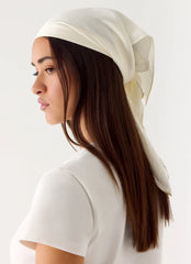Lenço de Cabelo Lover Vibes - Creme