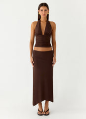 Falda midi Kerrie Hanky - Chocolate