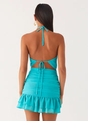 Minivestido Egoist Crossover - Azul Aqua