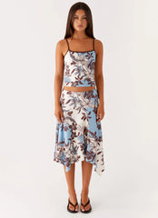 Top camisola Skye - Florecer de leña azul