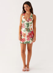 Minivestido Heavy Hearted - Floral amarillo