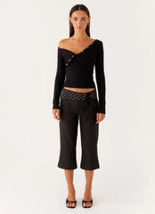 Top de punto Waverly - Negro