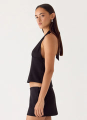 Top Frente Única Rushing Around - Preto