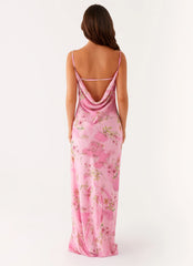 Maxivestido Orlando - Estampado floral rosa
