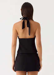 Top Frente Única Rushing Around - Preto