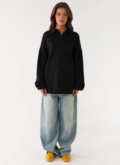 Polo Torrie de talla grande - Negro