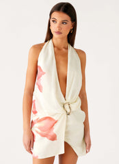 Minivestido Eleanora Plunge - Estampado floral Siena