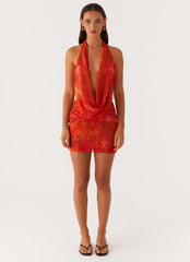 Minivestido Elysia Chiffon - Âmbar