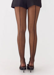 Medias de rayas Winter Nights - Negro