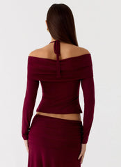 Top de manga larga Thorness - Ciruela
