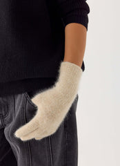 Guantes de punto Stormy Weather - Crema
