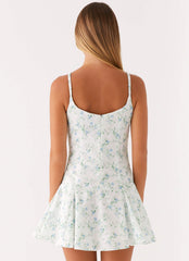 Mini Vestido Helena - Estampa Floral Miúda Vintage