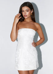 Minivestido sin tirantes Eternity - Marfil