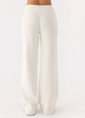 Pantalones de punto de tiro bajo Harrison - Marfil