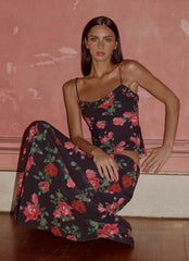 Falda maxi de gasa Star Girl - Midnight Bloom