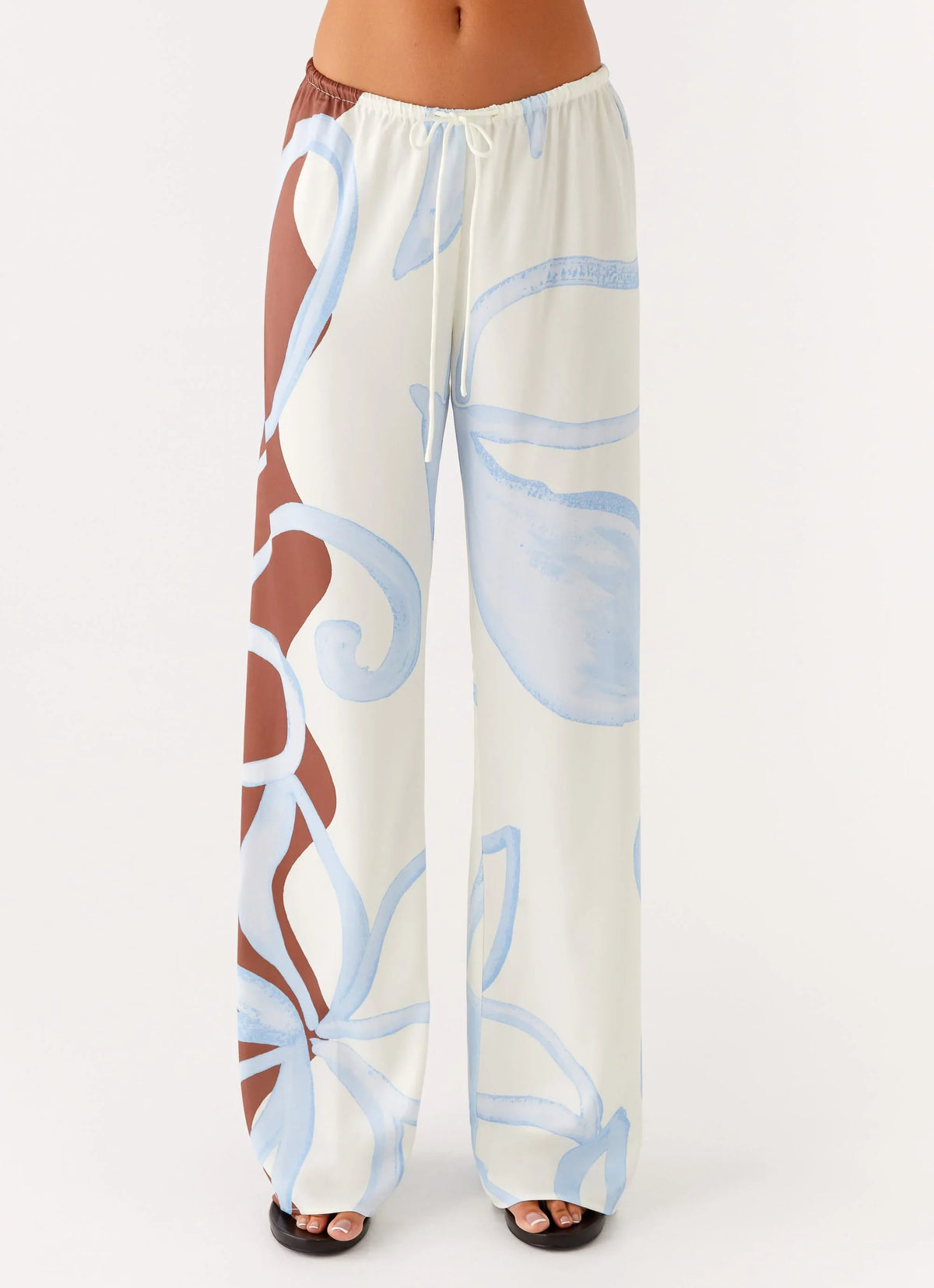 Pantalones Deacon de tiro bajo - Estampado Bloom Wave