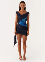 Minivestido Good Fortune - Azul marino