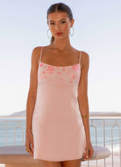Minivestido Zion con cuentas - Rosa