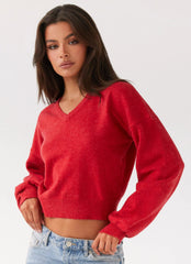 Blusa de Malha Deserve Me - Cereja