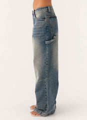 Pantalones vaqueros Jaylie Denim - Lavado vintage sucio