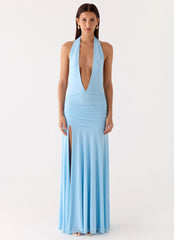 Vestido largo Sorrento Sunsets - Azul hielo