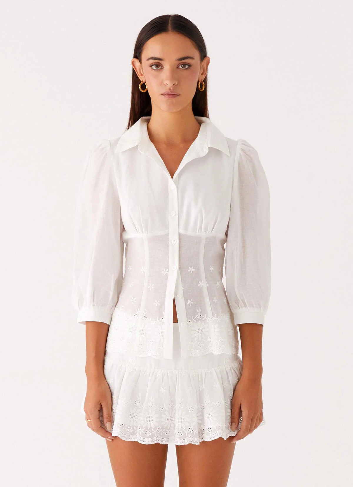 Top Frida Bordado - Branco