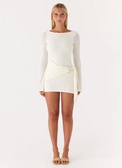 Minivestido envelope de manga comprida Niella - Off-white