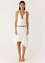 Top con ribete Payback Shell - Blanco