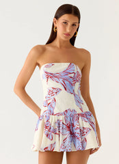 Minivestido Mario - Floral morado