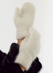 Mitones de punto Winter Blaze - Crema