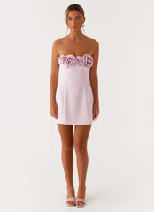 Minivestido sin tirantes Patsie - Rosa