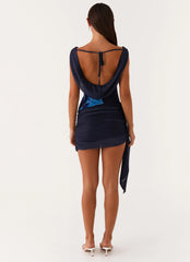 Minivestido Good Fortune - Azul marino