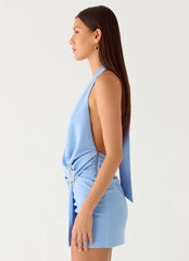 Minivestido Right Now - Azul-pervinca