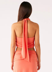 Top transpassado Coletta - Coral