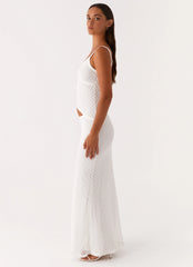 Vestido largo Jocelyn - Crochet blanco
