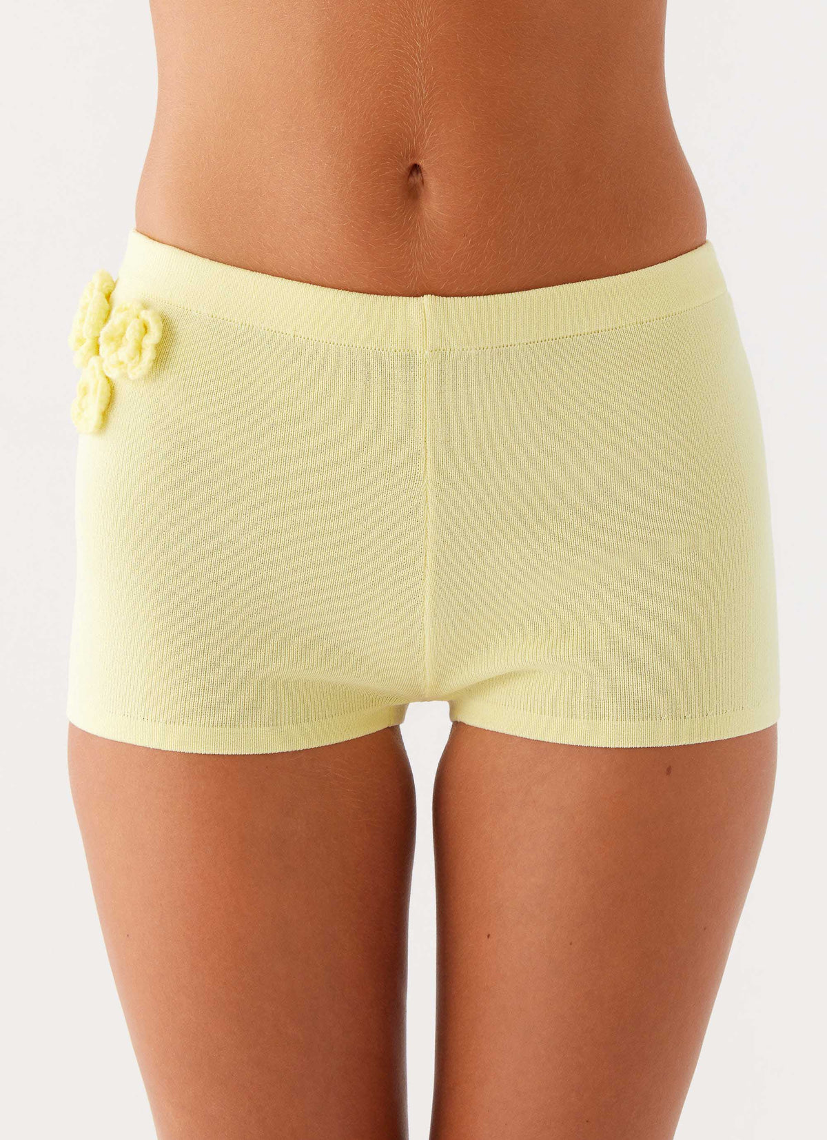 Aliah Shorts Tejidos - Amarillo