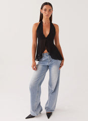 Top escotado al cuello At Last - Negro