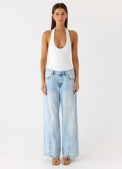 Body con cuello halter Set The Scene - Blanco