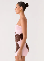 Minivestido de Malha Tomara que Caia Kader - Espresso Meadow